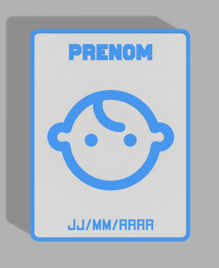 Plaque Personnalisée - Enfant/naissance (Sans Socle)