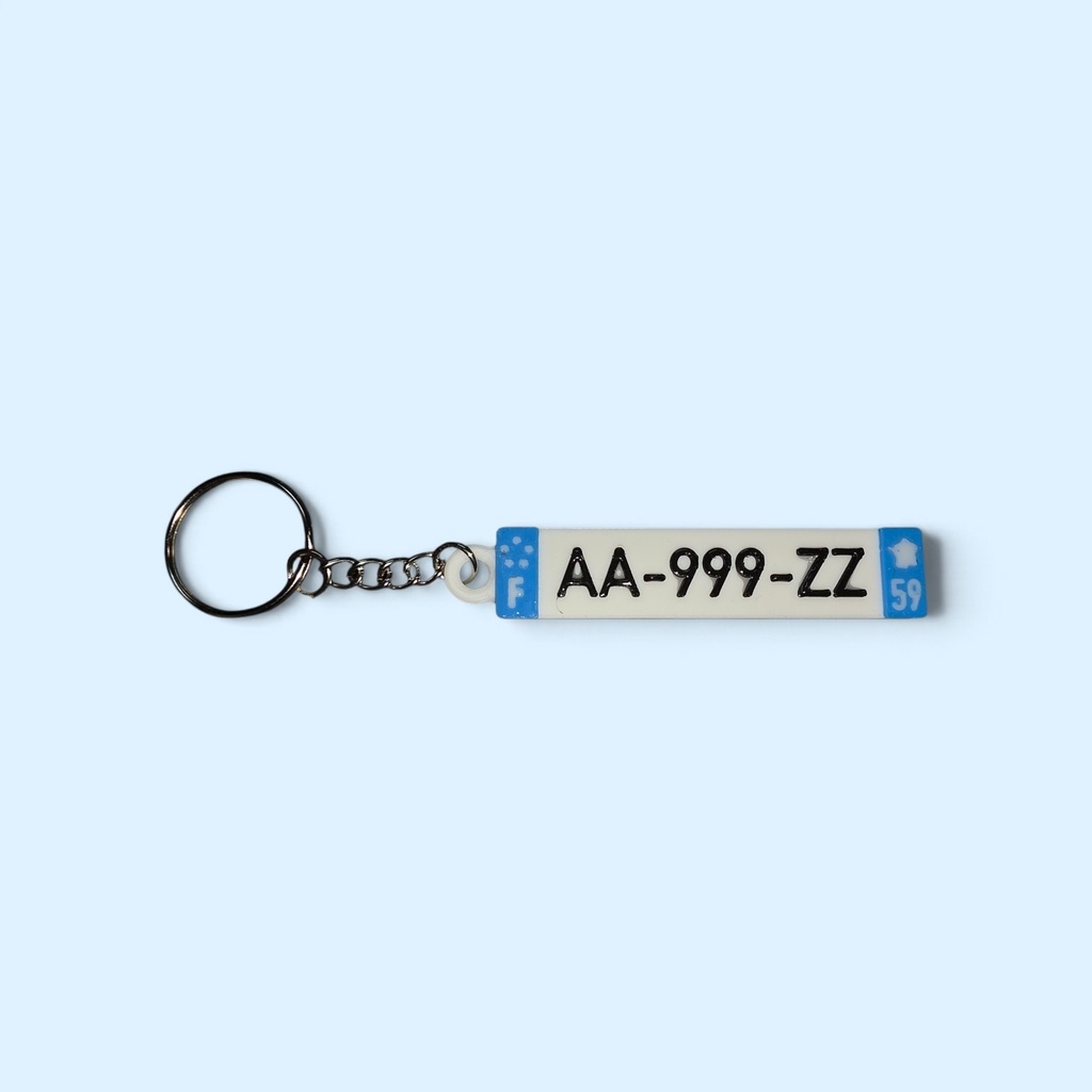 Porte-clés IMMATRICULATION (France)
